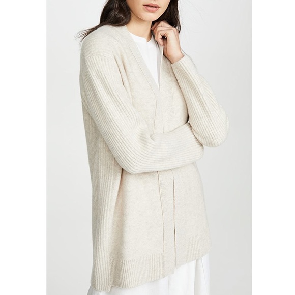 Vince Sweaters Wool Cashmere Ribbed Back Cardigan Xs Poshmark